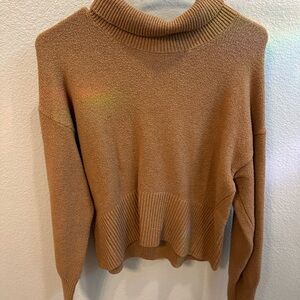 a new day Camel Mock Neck Sweater